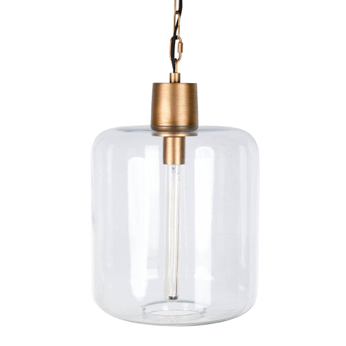 Simplicity is in the spotlight with the Repute pendant, which features a minimalist design led by a clear-glass shade. Aluminium construction with clear glass shade for indoor use