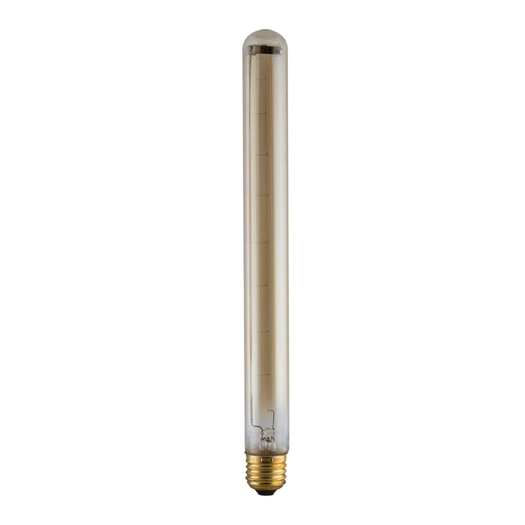 Dimmable Amber long tube carbon filament globe Diameter : 30 mm Base : E27 Watt : 60W Volt : 220 - 240v