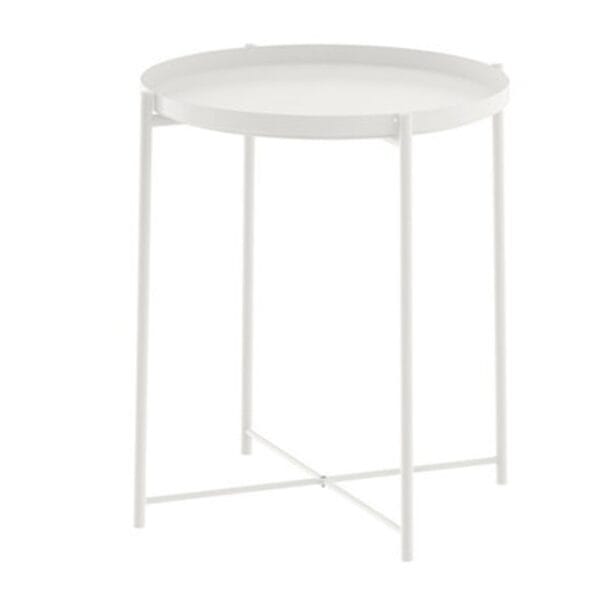 A sleek side table for your favourite trinket tray. Not meant for outdoor use. Dimensions Diameter : 44 cm Height : 53 cm