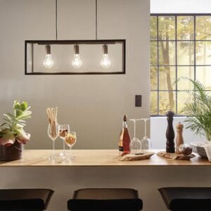 For a vintage look and feel opt for the Charterhouse black and clear glass pendant. Made from steel for durability and strength. Works particularly well in industrial, rustic, urban, modern, and similarly-themed spaces for easy styling.