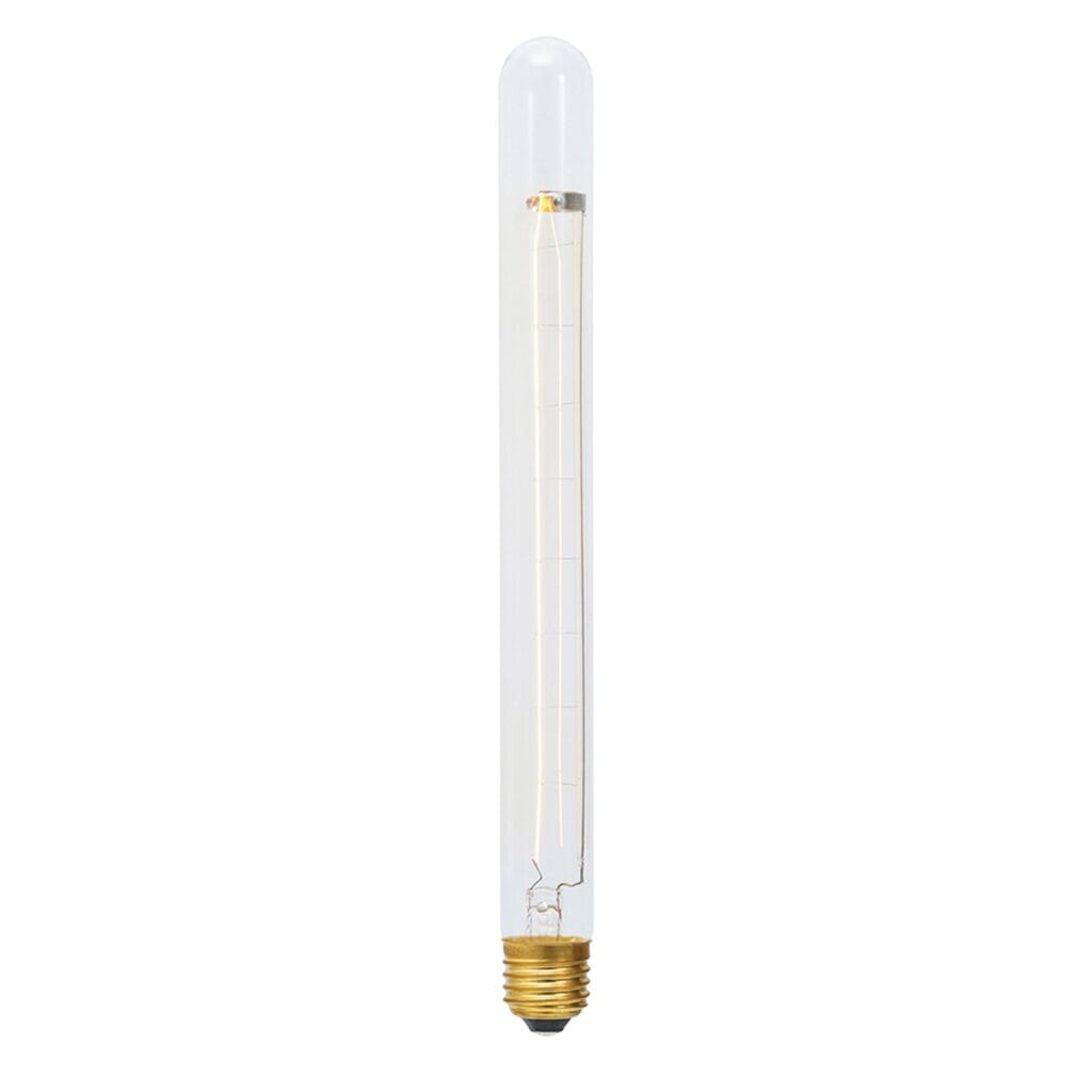 Dimmable clear long tube carbon filament globe for all your lighting needs. Diameter : 28 mm Length : 300 mm Base : E27 Watt : 60W