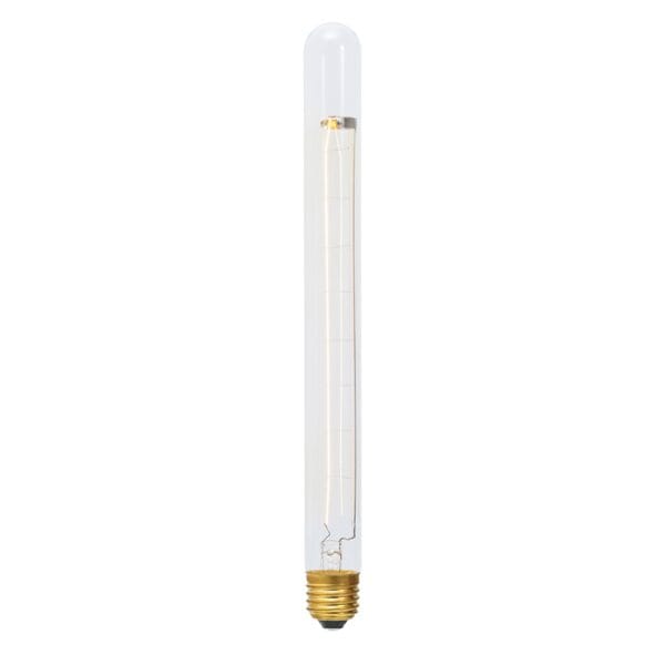 Dimmable clear long tube carbon filament globe for all your lighting needs. Diameter : 28 mm Length : 300 mm Base : E27 Watt : 60W