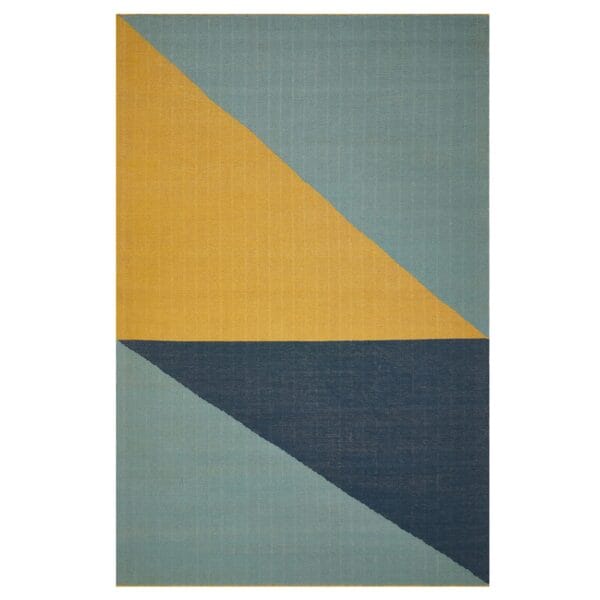 A bright and bold piece to make any room feel festive. Made in India with traditional techniques, this rug features brightly coloured geometry that instantly adds energy to a space.
