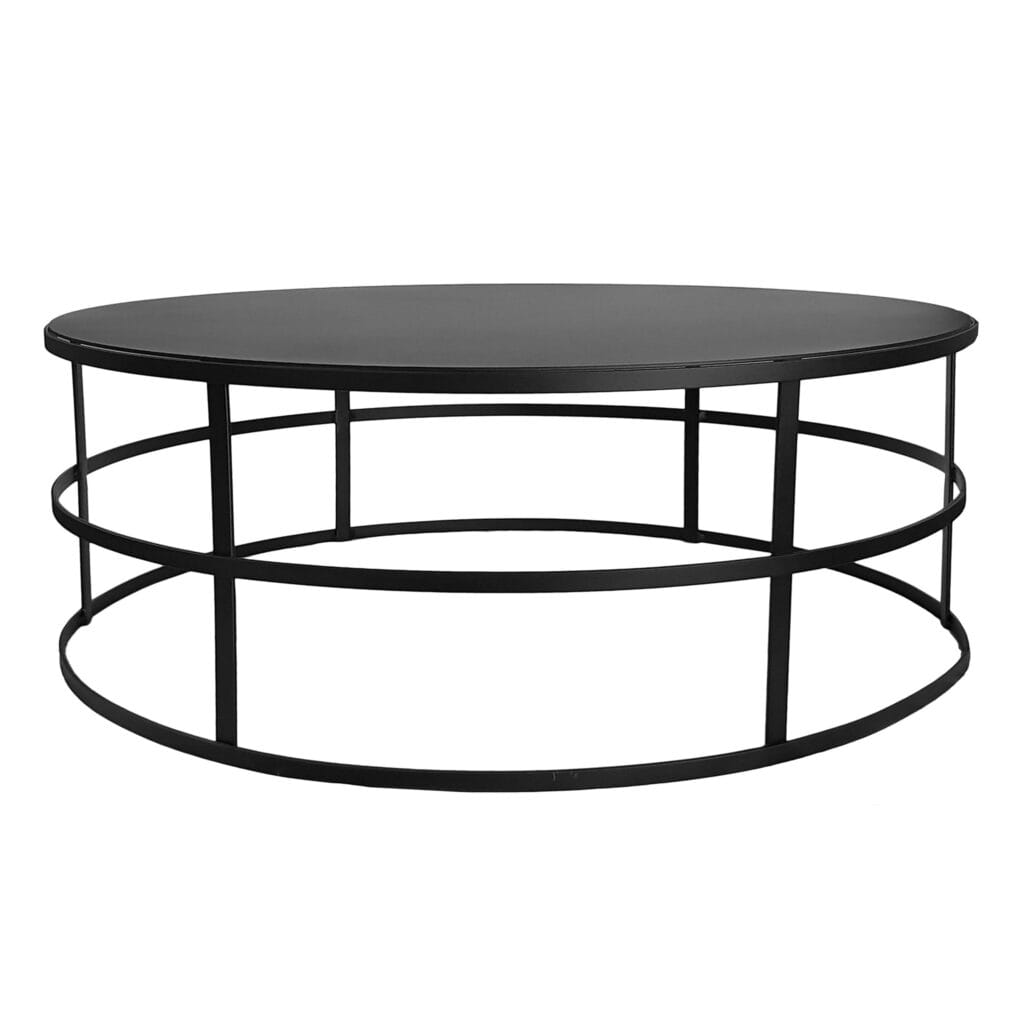 This stylish piece is both eye-catching and functional. The perfect statement piece to complete your living space. Perfect for minimalist and industrial interiors, this contemporary coffee table is ideal for displaying decor or serving refreshments. Manufactured from mild steel, welded and powder coated. Flat bars with a fixed top.