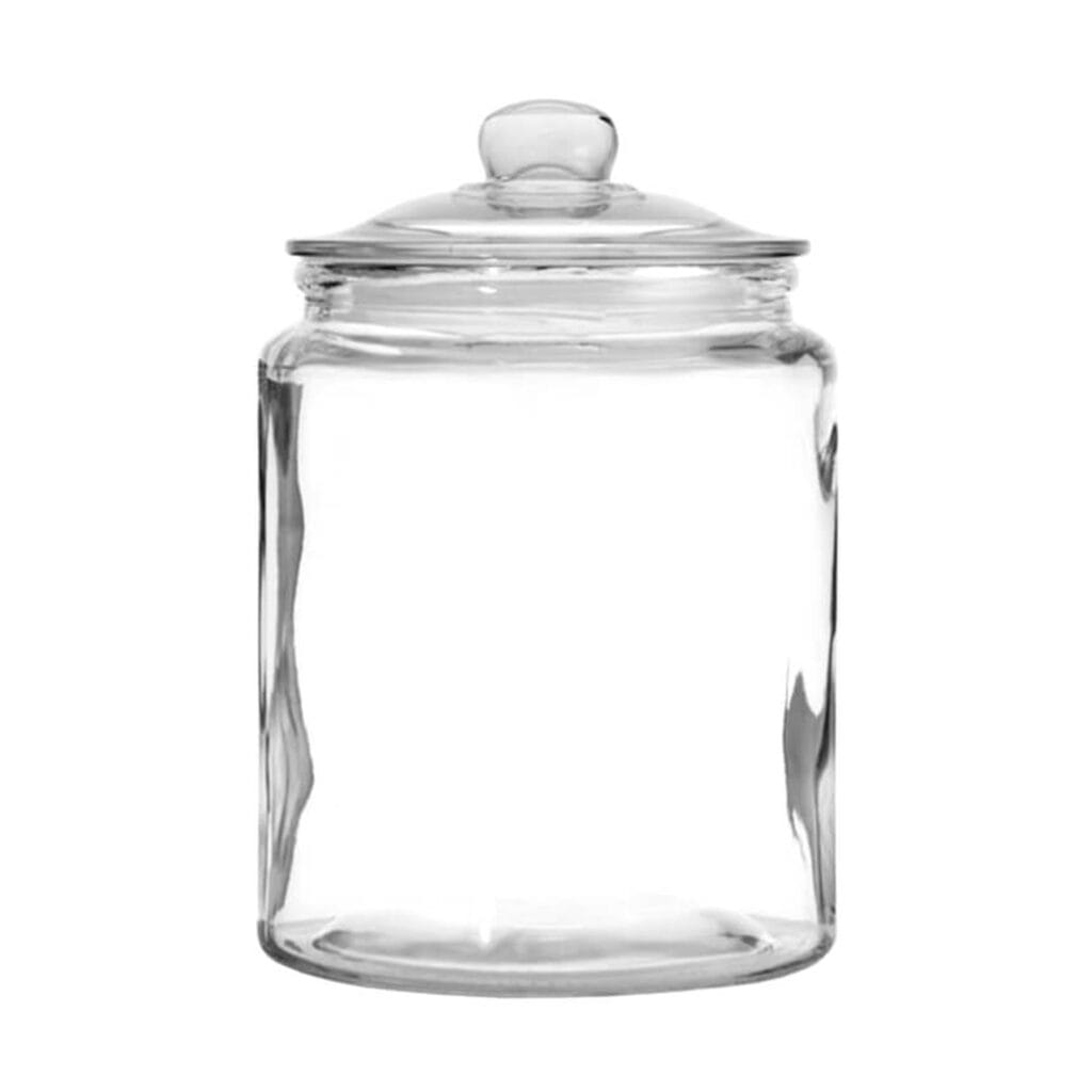 Keep your food items fresh and easily visible in this large glass jar with seal lid. Perfect for the kitchen counter top to display biscuits or for cereal storage in the pantry. The clean sleek look is aesthetically pleasing compared to all those cereal and biscuit boxes.