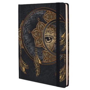 Gorgeous mandala moon journal for mindfulness and reflection.