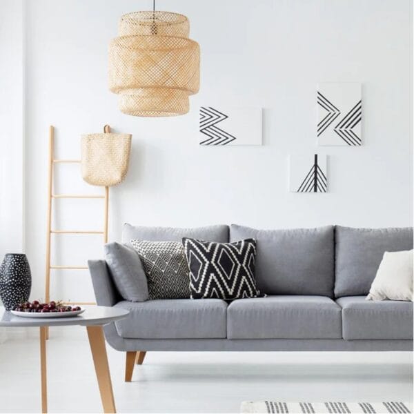 Crafted from solid iron and natural rattan for the perfect blend of lasting durability and organic beauty. Curved rattan shade diffuses the light to create a warm, ambient glow to suit both bedrooms and living spaces alike. Complements a wide range of aesthetics