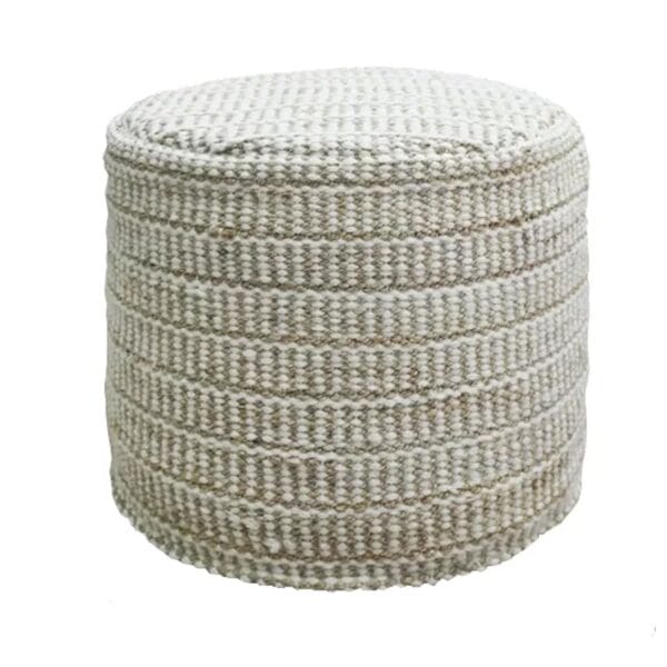 Crafted from braided natural jute fabric. Use it as a place to rest your feet after a long day, an extra seat when guests are around or as an impromptu coffee table. A natural look that will fit in anywhere.