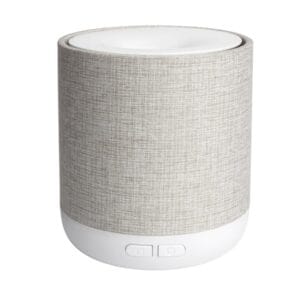 The Oasis fabric ultrasonic diffuser, where functionality meets design complimenting any modern home. Has the ability to be set to breathing mode - lighting up gradually and slowly fading down, assisting in meditation or therapeutic breathing.