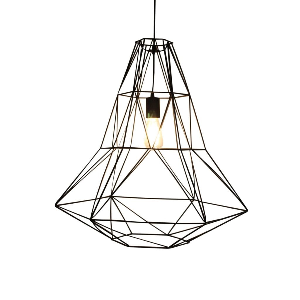 Orion wire pendant with a powder coating finish.