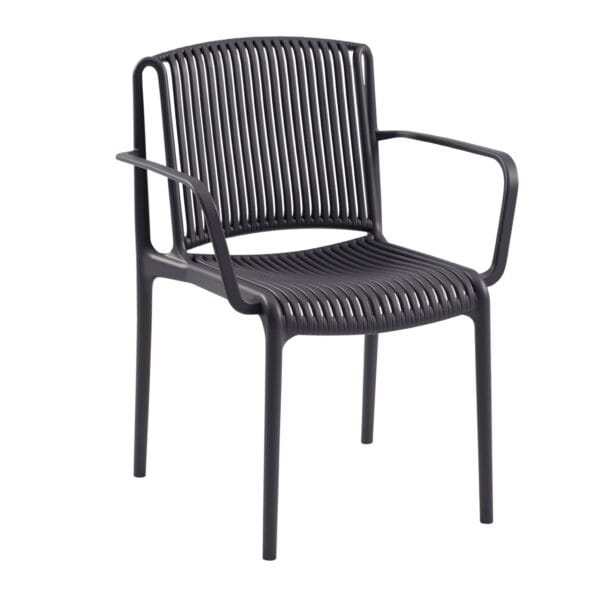 The Pierre outdoor chair combines full outdoor durability with design and comfort. Made of fiberglass-reinforced polypropylene and fully stackable.