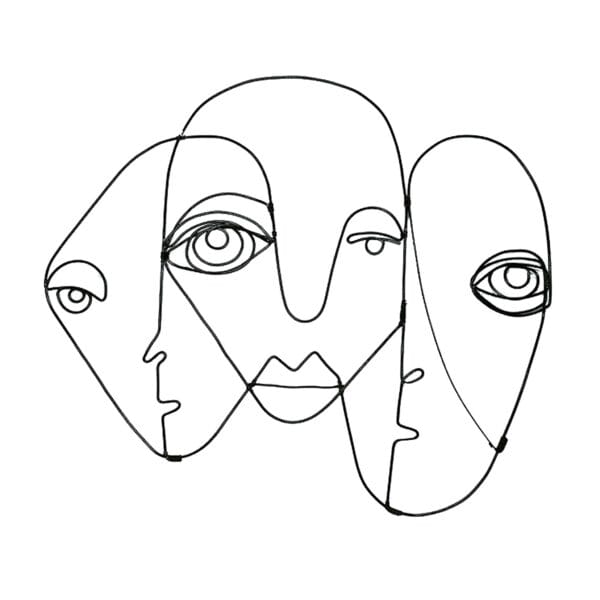 Social : The yearning to be alone. A unique translation of line art and emotion, set the tone of your space from the walls up!