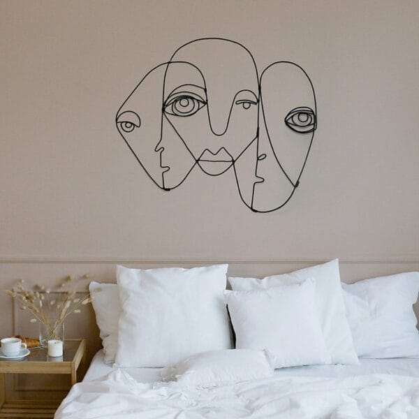 Social : The yearning to be alone. A unique translation of line art and emotion, set the tone of your space from the walls up!