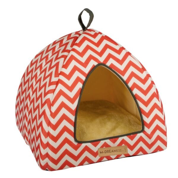 Cute and trendy chevron design that provides a safe and comfortable bed for your cat.  Dimensions  40 x 40 x 35 cm