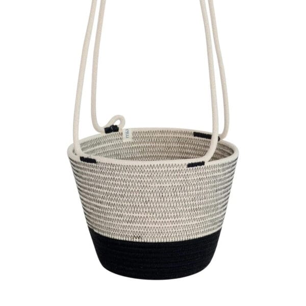 Add some greenery to your home with these unique hanging planters! Available in three different sizes. To adjust the heights, just tie as many knots as needed. Made from 100% cotton rope which are carefully sew together in a coiling technique. The cotton is grown locally in South Africa by farmers who are members of the Better Cotton Initiate (BCI).