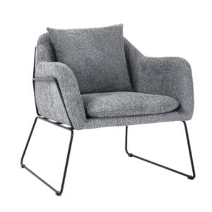 The Memphis Occasional Chair is a modern and stylish seating option, featuring soft textured upholstery that creates an inviting feel. Perfect for a living room, reading nook, or cozy corner, this chair adds sophistication and comfort to any space.