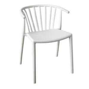 Whether you're hosting a dinner party or enjoying a casual meal, this dining chair ensures both comfort and elegance. Its unique open-back spindle design provides a blend of contemporary and mid-century aesthetics, while the gently curved backrest offers comfortable support for extended seating. Made from durable polypropylene, the Mink dining chair is perfect for everyday use whether it be indoors or outdoors.