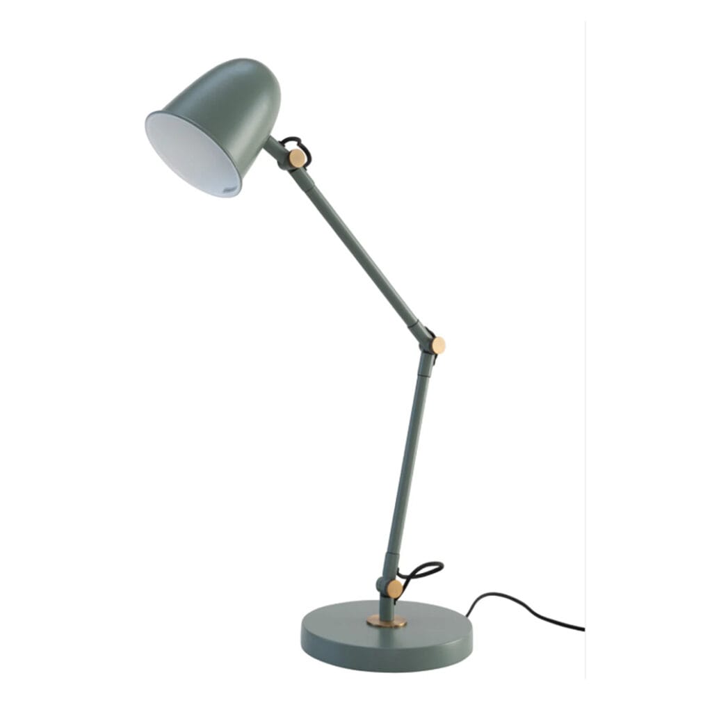 Streamline the look of your workspace or reading nook with the slim silhouette of the Belvedere desk and floor lamps. Made of steel and sporting an articulated arm and an adjustable head for precise lighting, these lamps are a versatile, stylish lighting solution for any room.
