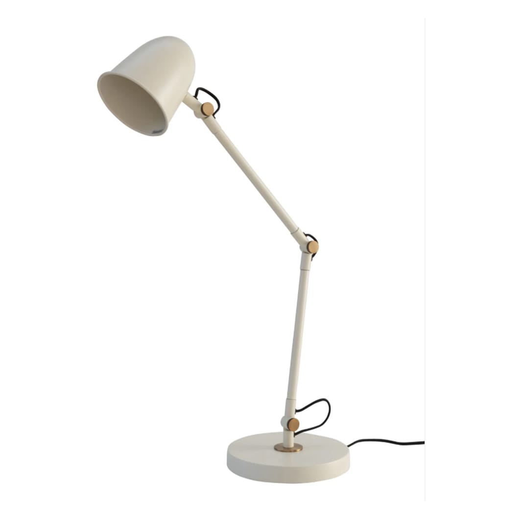 Streamline the look of your workspace or reading nook with the slim silhouette of the Belvedere desk and floor lamps. Made of steel and sporting an articulated arm and an adjustable head for precise lighting, these lamps are a versatile, stylish lighting solution for any room.
