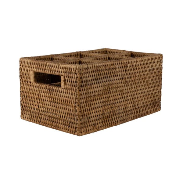 Intricate handwoven weaves and warm tones will bring an inviting aesthetic to your table. The Cluny Condiment Basket blends seamlessly with various décor styles, offering natural elegance to your dining experience. Rattan – Burmese Tide Weave. Colour, surface and size variation will occur.