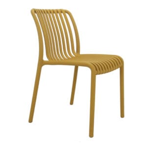 The ergonomic design of the Isabella plastic chair is made from 100% recyclable materials. A versatile, weatherproof design for you to enjoy indoors or out. This UV-resistant piece will keep its colour and couldn’t be easier to maintain. Available in a range of colours to choose from or mix and match.