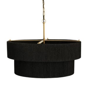 Supported by a steel framework and featuring a woven rope shade, the handmade Sculpture pendant blends modern sophistication with rustic charm. Its cylindrical design is both minimalistic and striking, making it a versatile piece that will enhance dining areas, living rooms or entryways. The steel frame has been treated with a zinc powder coating to protect against rust, and features a chic antique brass finish. Available in two shades. Professional installation recommended.