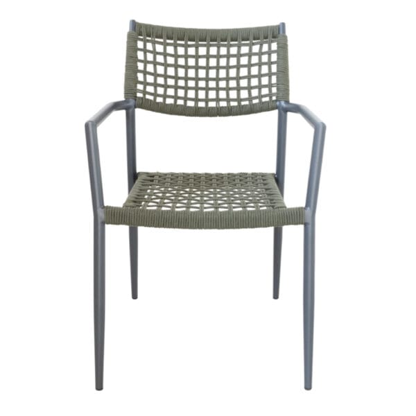 Seamlessly integrating elegance and resilience, Zodiac seating will be the stars of the show at your next open-air gathering. These fully outdoor wicker-style dining chairs and counter chairs are crafted from durable materials that are designed to withstand the elements: an aluminium frame, woven UV-resistant rope and an outdoor cushion.