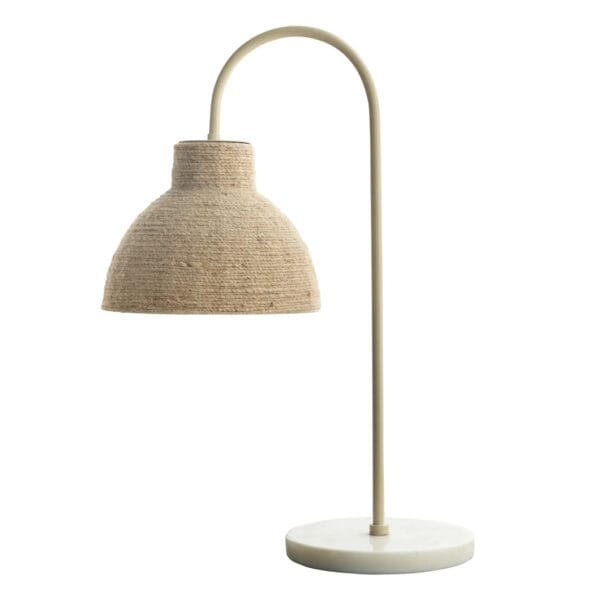 Bask in the glow of our brilliant handmade Beacon desk lamps. Steel, marble and jute come together to create more than just light fixtures, but statements of style. 