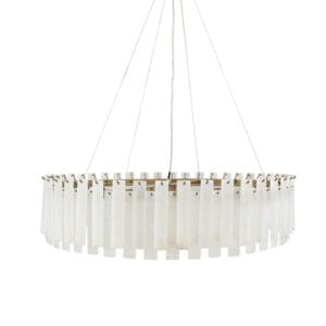 Enjoy the finer things in life with our Alabaster chandeliers, which combine the strength and sophistication of iron with the natural beauty of alabaster, creating a functional and stunning light. These handmade fixtures feature a modern design and come in three sizes.
