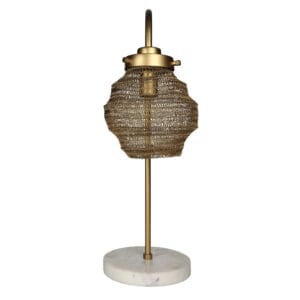 Embrace organic beauty with our Rookery bedside lamp. This tactile design features malleable powder-coated steel mesh that can be shaped to suit your personal aesthetic. The lamp features a marble base and is available in three natural colourways, encouraging a tranquil mood in any living space.