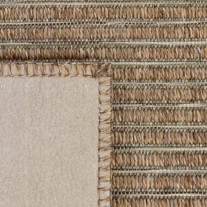 Ground any open-air area with the earthy look and feel of Outskirts rugs and runners with their wheaty tones, luxurious tactility and appearance of natural sisal, these fully outdoor accents enjoy a trend-proof look as well as the softness and weather-resistant properties of 100% polypropylene fibres. Felt backing makes for a fuller, plusher underfoot experience (just be sure to allow your rug a bit of extra time to dry out).