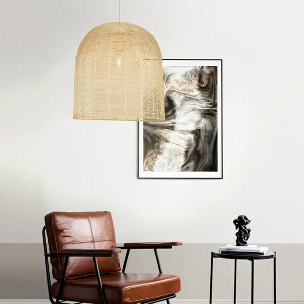 Bring natural warmth and effortless style into your home with the Tessa Rattan Pendant Light. Its airy, dome-shaped silhouette softly diffuses light to create a relaxed, inviting atmosphere. Perfect for coastal, bohemian, or Scandinavian-inspired interiors, the Tessa Pendant adds organic texture and a timeless charm to dining rooms, bedrooms, or living spaces.