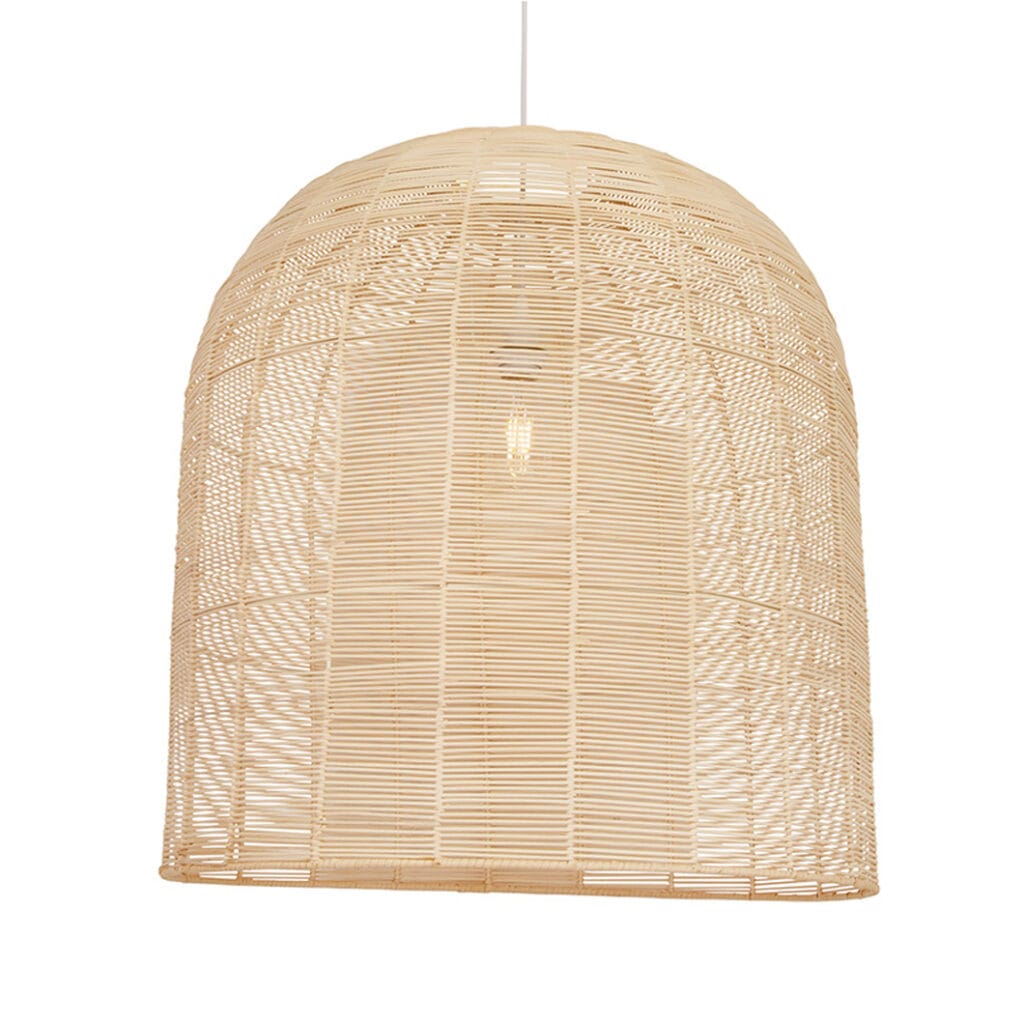 Bring natural warmth and effortless style into your home with the Tessa Rattan Pendant Light. Its airy, dome-shaped silhouette softly diffuses light to create a relaxed, inviting atmosphere. Perfect for coastal, bohemian, or Scandinavian-inspired interiors, the Tessa Pendant adds organic texture and a timeless charm to dining rooms, bedrooms, or living spaces.