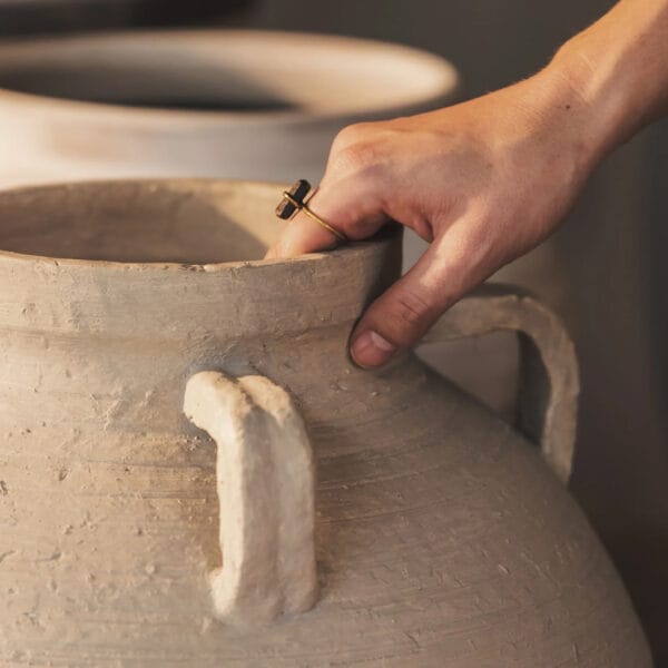 Our terracotta Earth Couture vases are ideal for both traditional and contemporary décor. The wide variety of vessels in this collection all feature organic tones and a rustic texture, adding warmth and authenticity to a home. Due to their handmade nature, each piece brings with it a unique quality, with slight variations in appearance. They’re best used as stand-alone accents to bring shape and form to a space.