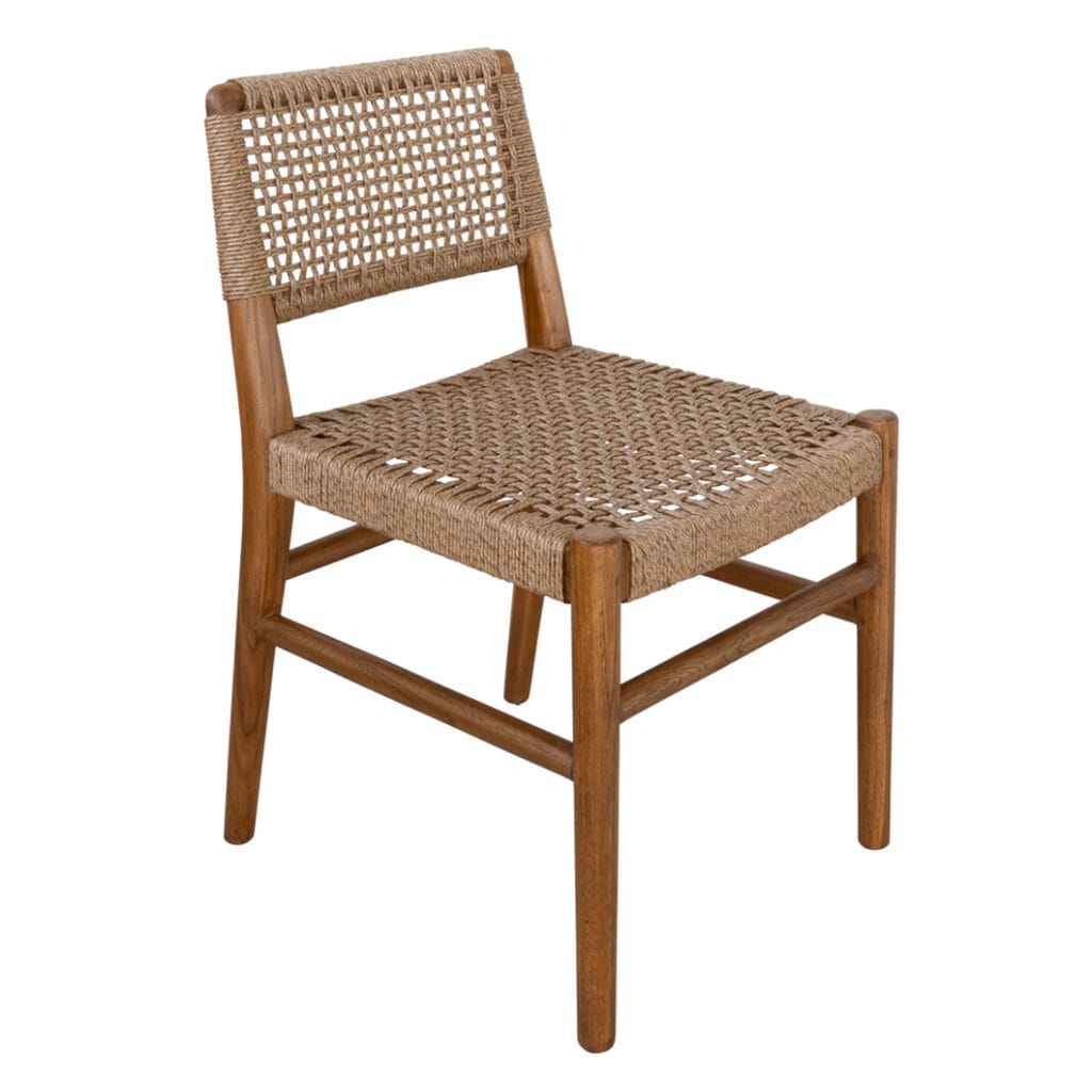 The Goa line of chairs are designed for extended periods of relaxation anywhere outdoors, from your patio to the garden. The range comprises a bar chair, counter chair, dining chair and an armchair with armrests. Each piece is made of teak wood and features a protective finish that enhances the wood’s natural resilience to the elements. UV-resistant outdoor rope augments the Goa’s practical benefits.