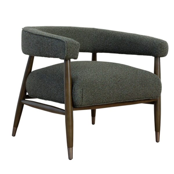 With its curvy contours, the Lexi occasional chair merges great looks with unparalleled comfort. An ash wood frame wood frame gives it warmth and sophistication, while its design is visually striking and offers optimal support. The Lexi is upholstered to perfection with 100% plush polyester fabric and finished off with legs refined in brass detail. Ideal for modern living rooms or home offices.