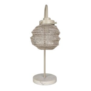 Embrace organic beauty with our Rookery bedside lamp. This tactile design features malleable powder-coated steel mesh that can be shaped to suit your personal aesthetic. The lamp features a marble base and is available in three natural colourways, encouraging a tranquil mood in any living space.