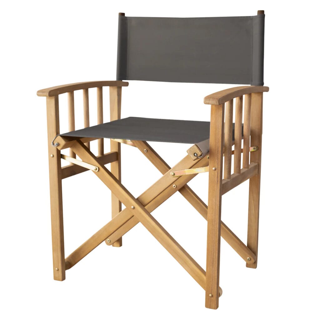 Crafted from durable, weather-resistant acacia wood and 100% olefin sling fabric, the fully outdoor Safari chair is made for long, lazy days in the open air. Its natural wood grain finish gives it rustic charm, while its foldable design makes it easy to set up and store. Available in two colour ways. Minor assembly required.