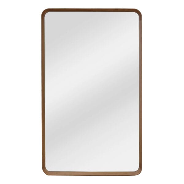 Crafted from sturdy solid oak and featuring exquisite curved frames with a smooth finish, Stately Reflection mirrors merge natural elegance with modern design. The range comprises six styles, including a floor mirror with a stand and variously shaped wall-mounted mirrors, all of which impart a touch of organic beauty. Choose between two shades, a natural oak tone or a darker brown. The mirrors come with secure hanging hardware. 