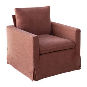 Alfred Rocking Swivel Chair in Russo