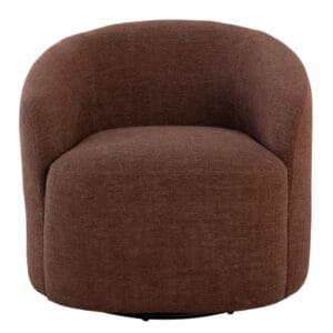 Seat yourself in the lap of luxury with the Camelot swivel chair. Upholstered with a plush 100% polyester fabric that comes in four colourways, and contoured to perfection, this armchair is fit for royalty. Whether you're unwinding in it or hosting guests, the Camelot offers both comfort and style. No assembly required.