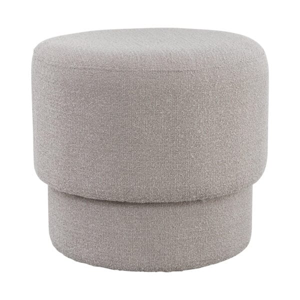 Nothing beats our Conga ottomans! Upholstered in stylish Java fabric (90% Polyester; 10% Acrylic), a highly durable textured bouclé weave with a polyester-acrylic composition, these pert perches are the multitasking accents that every home needs. Use them for extra seating or as a comfy spot to put your feet up. Available in two colourways and two sizes.