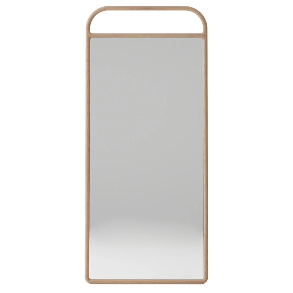 Behold the beauty and benefits of our oversized Imperial floor mirrors. Their expansive reflection will brighten a room and enhance its visual depth, while their oak frames will introduce a touch of natural elegance into a space.
