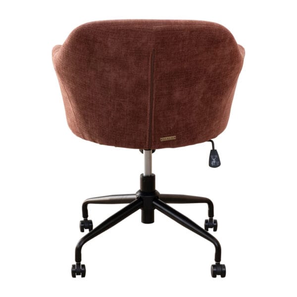 With its adjustable swivel seat, steel legs and padded seat, the comfy and durable Miranda office chair is essential for a productive home office experience. Upholstered with 100% Polyester fabric and available in four shades, the Miranda is the perfect blend of modern style and ergonomic design. Minor assembly required.Â