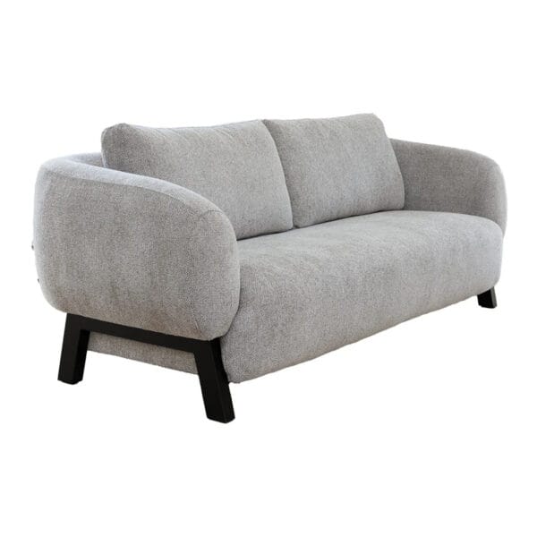 Modern elegance characterises the Juliette sofa, which will effortlessly elevate the look of living areas. Upholstered to perfection (59% Polyester, 41% Viscose) , the sofa comes in one neutral tone, offering a versatile foundation for layering textures and accents. An ash wood frame supports this stylish seater. No assembly required.