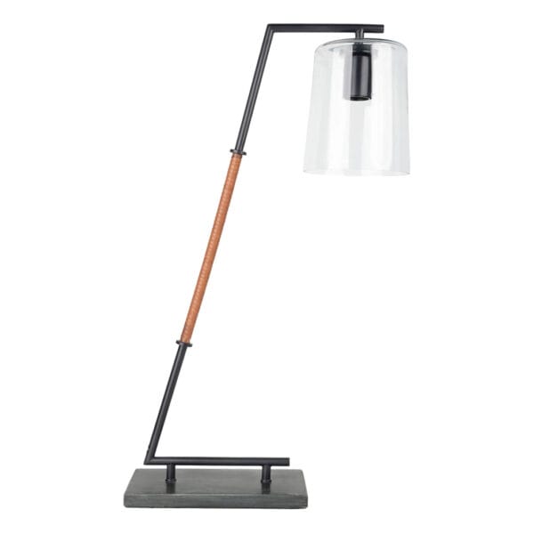 The Punk desk lamp has all the angles and attitude of a statement-making accent – and with its stainless-steel construction, leather wrapping, glass shade and marble base, it isn’t short on looks either. There’s no need to confine it to your home office –let it set the tone for contemporary living in lounge areas or bedrooms. Available in two colourways, Almond and Onyx.