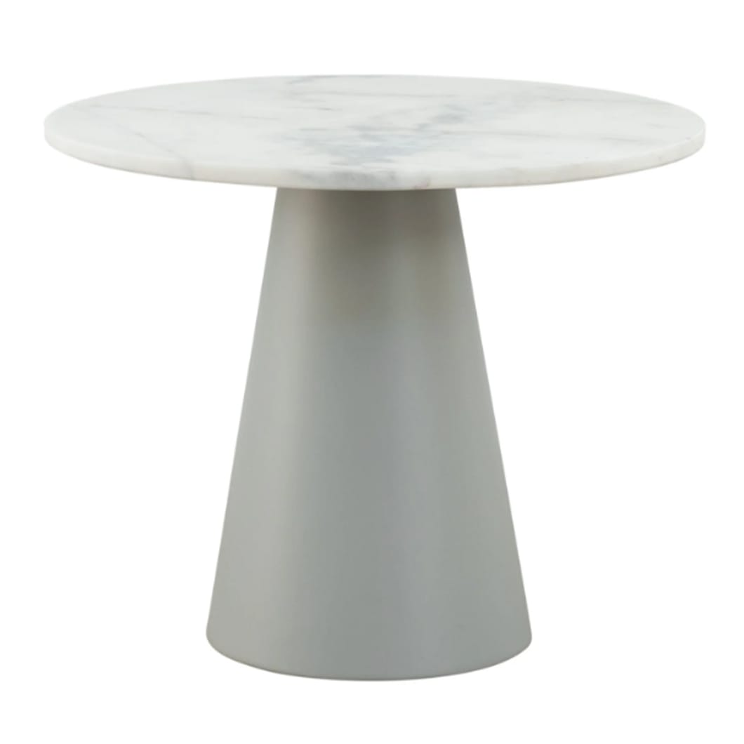 With its harmonious blend of material, the Whisp side table set is a celebration of modern design. A luxurious tabletop made of honed Morchana marble features soft, swirling veins and a smooth, cool surface, while a cone-shaped steel base adds a striking contrast. Flank a plush sofa with this stunning set, frame a fireplace or set it next to your favourite chair.