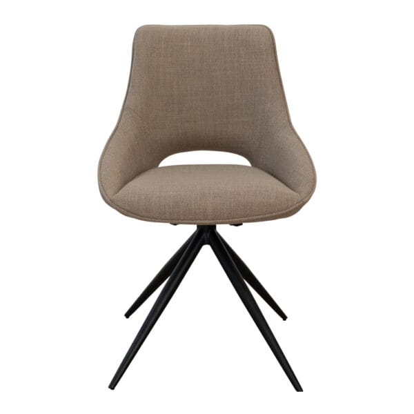 Louis Swivel Dining Chair in Mocha