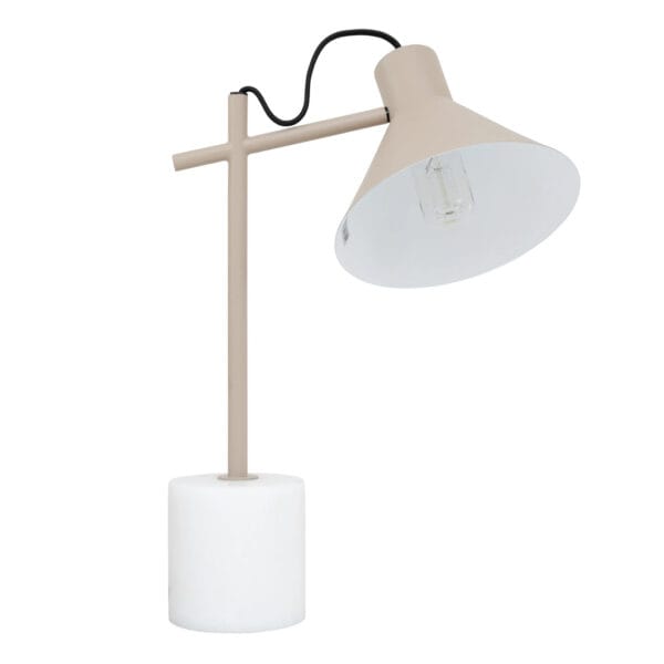 Light up your workspace and imagination with the Rio desk lamp. With its dashing design and combination of steel and marble, this lamp will give home offices or creative spaces a contemporary lift. Its adjustable head allows you to focus light where you need it, whether you're reading, crafting or working on projects
