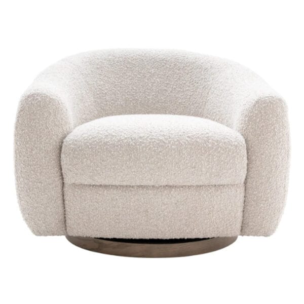Grandeur Swivel Chair in Oat Milk